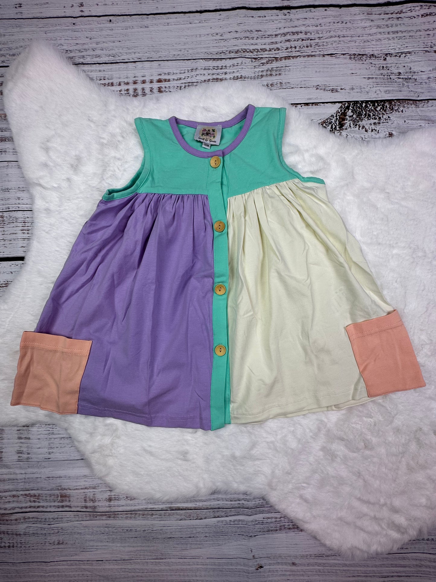 Girls: Colorblock dress