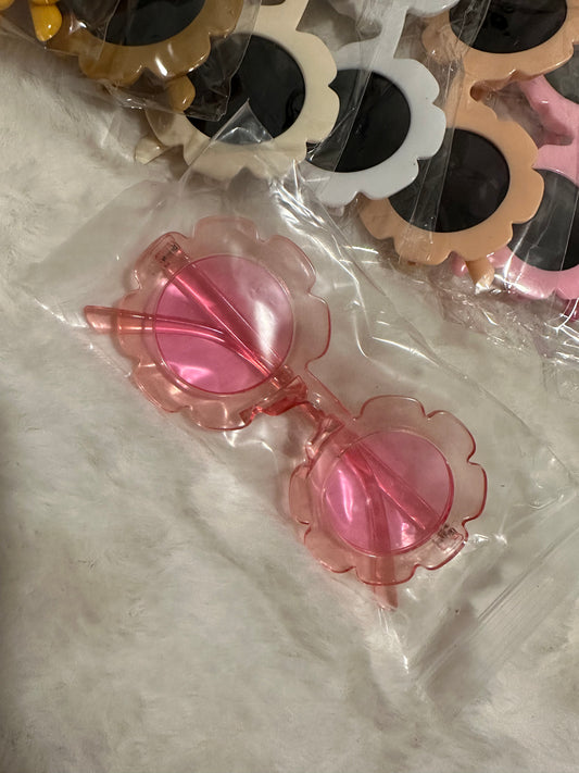 Accessories: Clear Pink Sunglasses